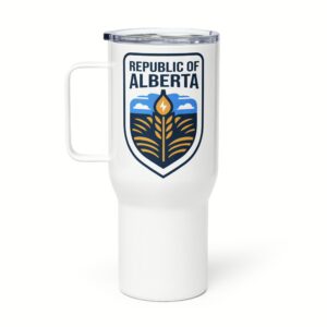 Travel mug with a handle