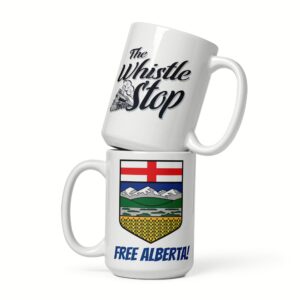 White glossy Free Alberta mug